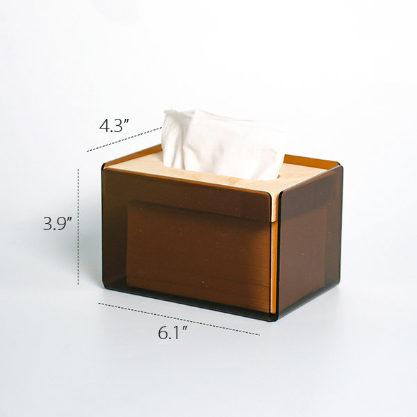 Wall Hanging Toilet Paper Box - Acrylic - Brown - Transparent - Iridescent  from Apollo Box