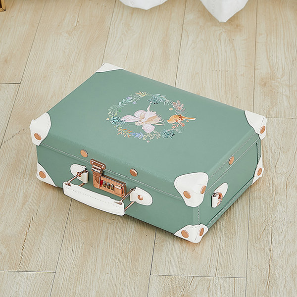 Mini Suitcase - PU Leather - Metal - Pink - Green - 6 Colors