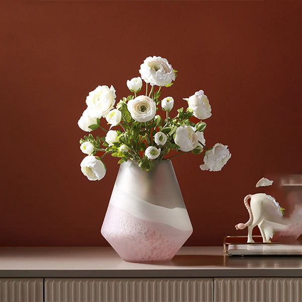 Nordic Frosted Glass Vase