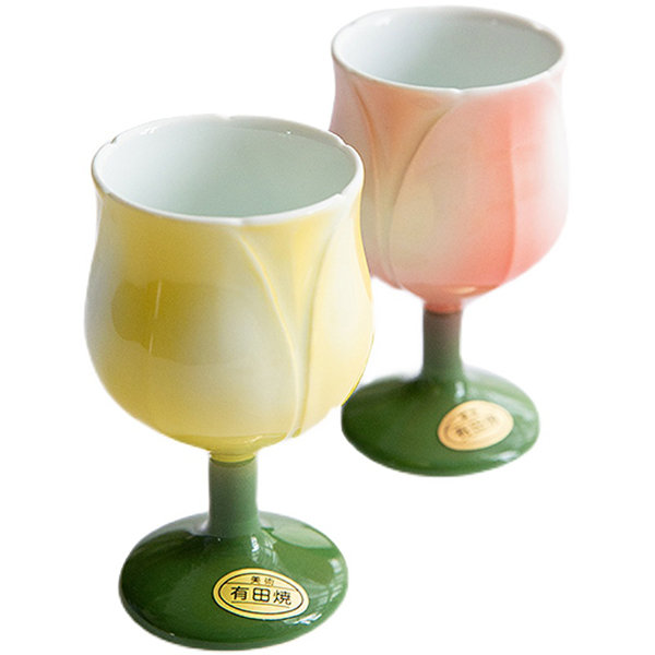 Glass Cherry Cool Plain Tulip Ice Cup Set, Packaging Type: Box
