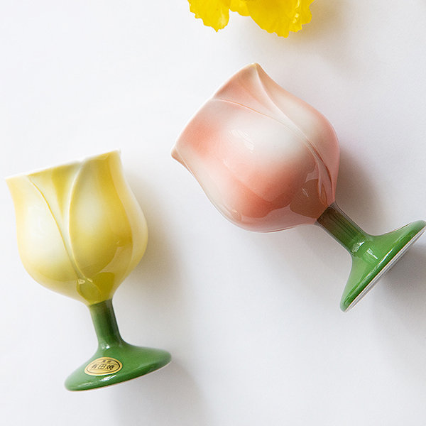 Pretty Ceramic Wine Goblets from Apollo Box