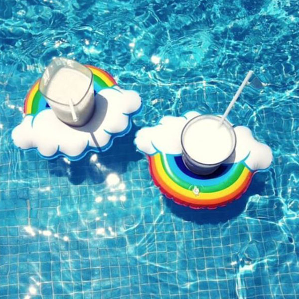 Inflatable Umbrella Drink Holder - Summer Pool Party - 2 Colors Available -  ApolloBox