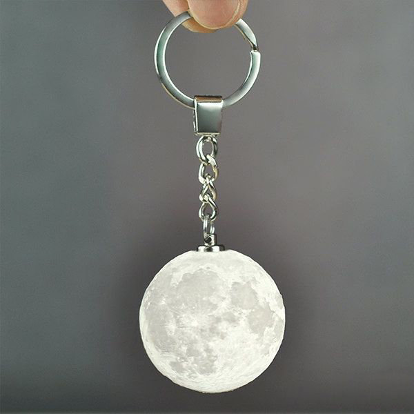 ApolloBox Glowing Moon-Shaped Keychain