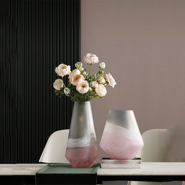 Nordic Frosted Glass Vase