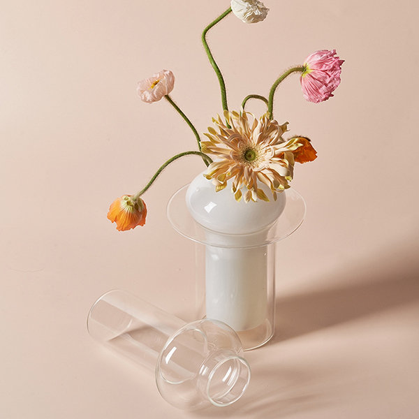 Double Layer Glass Vase - ApolloBox