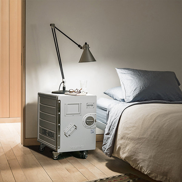 Modern Mobile Side Table - Industrial Chic - Versatile Living Accessory  from Apollo Box