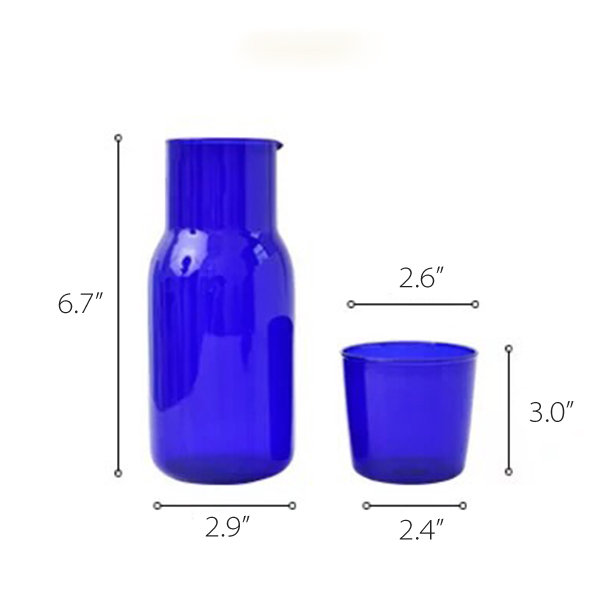 Glass Jug And Cup Set - 2 Colors Available - ApolloBox