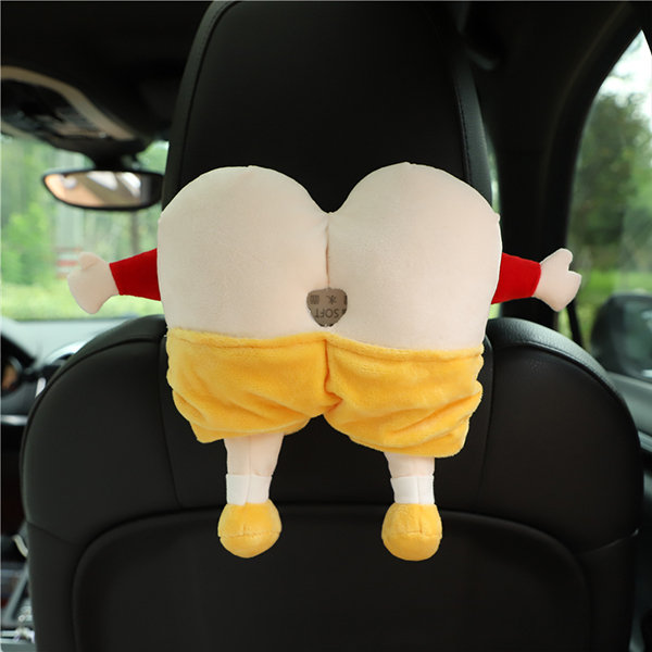 AOBRICON Car Tissue Box Plush Doll Decoration Car Inner Pumping