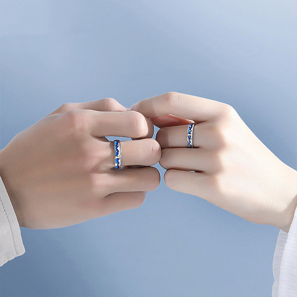 Tijdens ~ Gewoon overlopen Strikt Creative Couple Rings - Silver Rings - Wedding Rings - ApolloBox