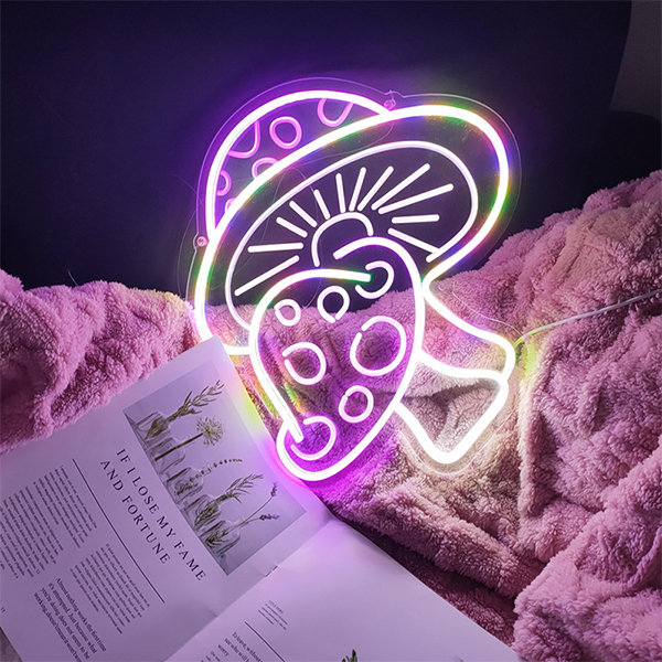 Creative Mushroom Neon Light - 2 Colors Available - ApolloBox