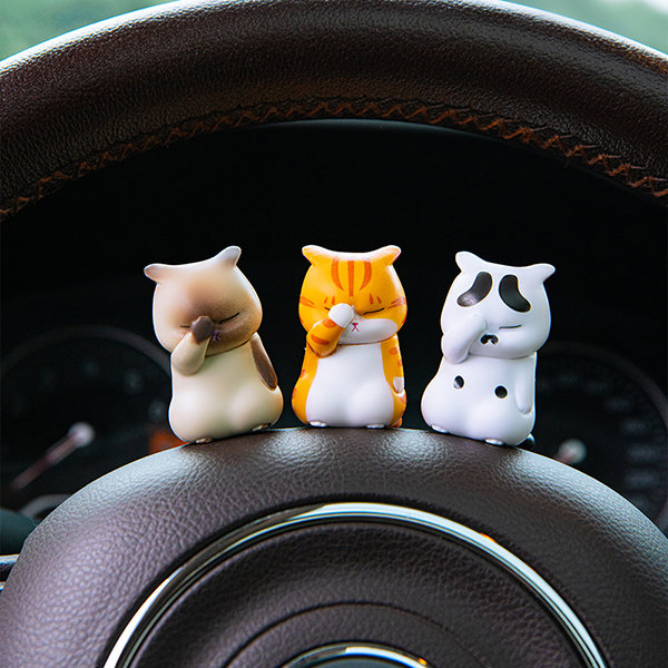 Mini Cat Ornament Set - Resin Cat Ornament - Car Decoration
