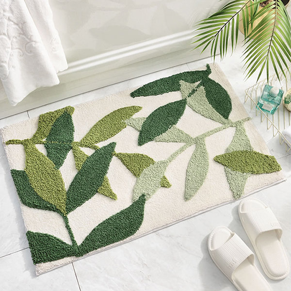 Natural Flower Bath Mat - Leaves Bath Mat - 2 Styles Available - ApolloBox