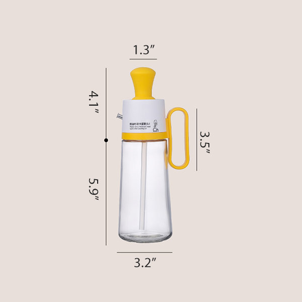 Oil Bottle Glass Olive Oil Dispenser Bottle For Kitchen With Brush