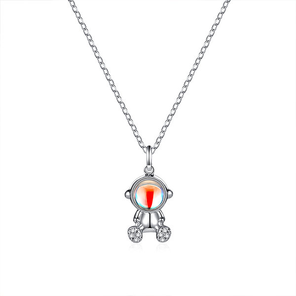 Cute Astronaut Necklace - Silver Necklace - Space Collection Jewelry from  Apollo Box