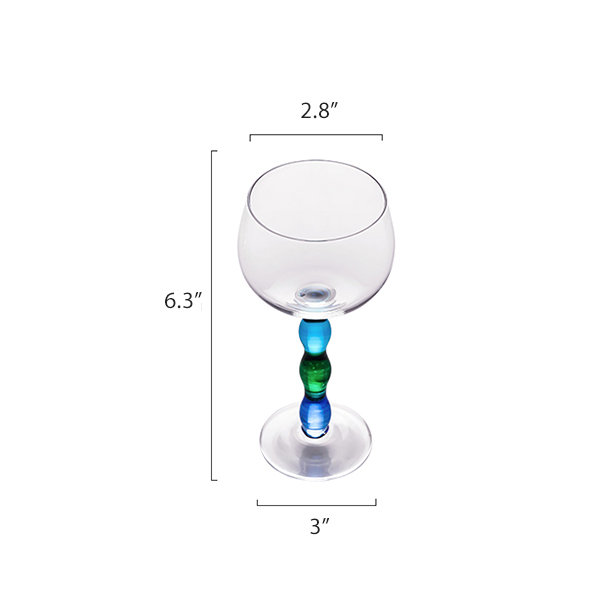 Creative Drinking Glass - Large and Wide Rim to Hold Food - ApolloBox