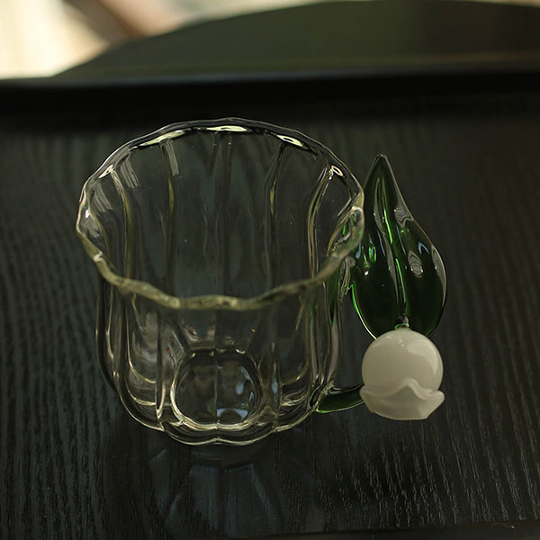 Crystal Glass Cup with Lid from Apollo Box