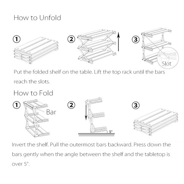 Folding Stainless Steel Table Board Plate/Mini Shelf for Picnic