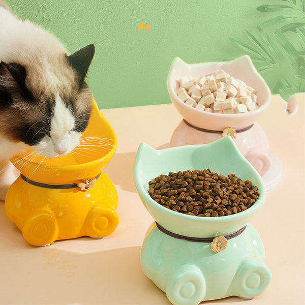 Cute Ceramic Pet Bowl - 3 Colors Available - 2 Sizes Available - ApolloBox