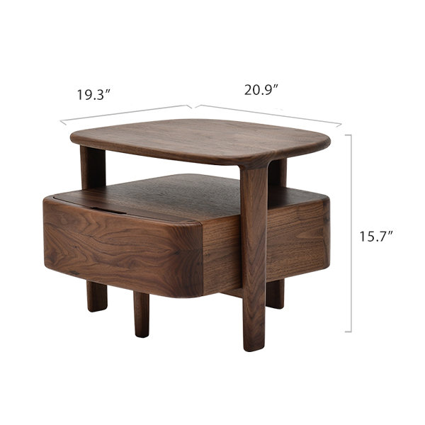 Float Drawer Side Table - High Quality Wood - 2 Materials Available ...