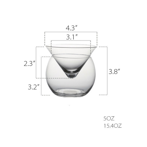 Cone Spherical Wine Glass Set - 2 Sizes Available - ApolloBox