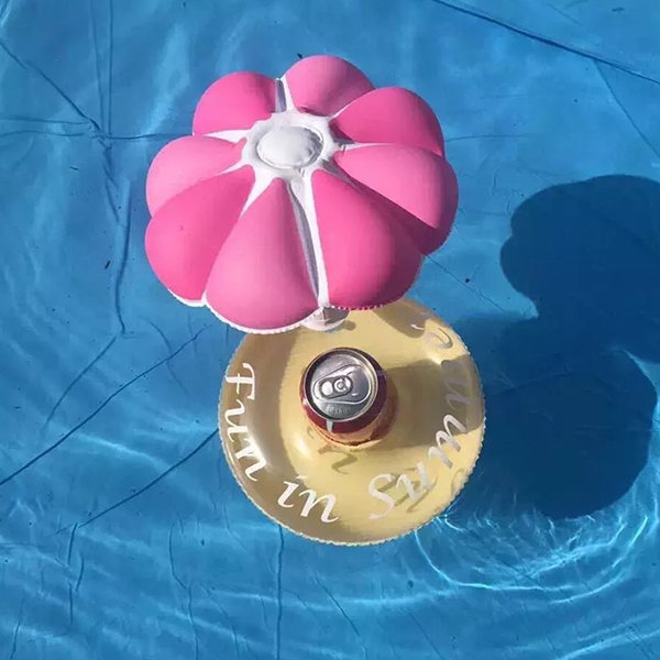 Inflatable Umbrella Drink Holder - Summer Pool Party - 2 Colors Available -  ApolloBox