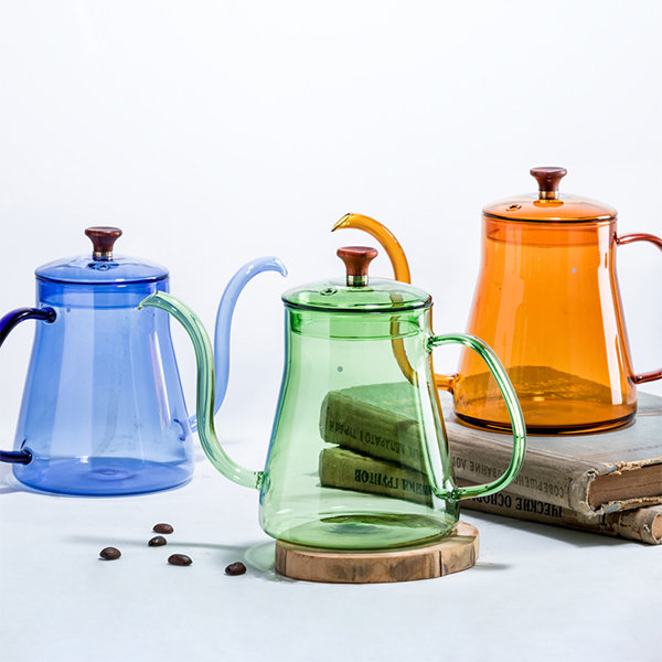 Pour Over Coffee Kettle - Glass Tea Pot - 5 Colors Available - ApolloBox