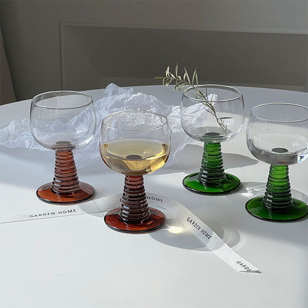 Glass Goblet - Vintage Style - 2 Colors Available - ApolloBox