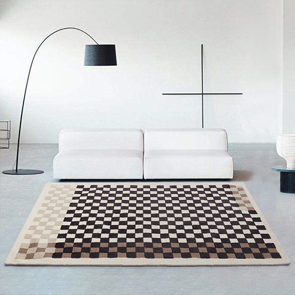 Vintage Checkerboard Carpet - Polyester - 3 Styles Available