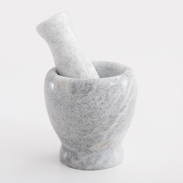 Grey Marble Mortar Pestle Set