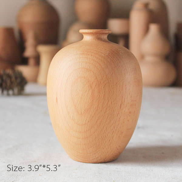 Solid Wood Vase - For Dried Flowers - 3 Styles Available