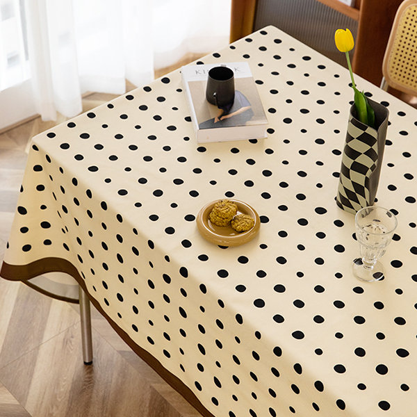Elegant Nylon Tablecloth - Polka Dots Or Camellia - 3 Sizes Available