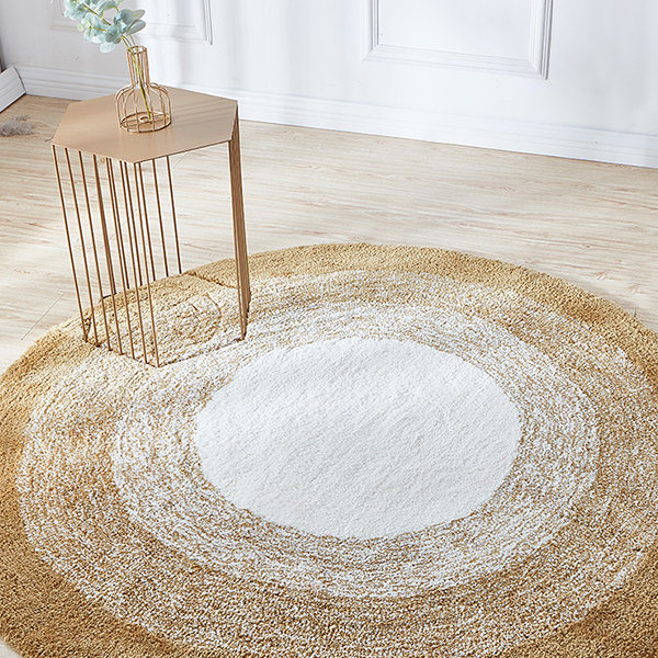  Christmas Shaggy Round Area Rug 3.3Ft - Indoor Plush