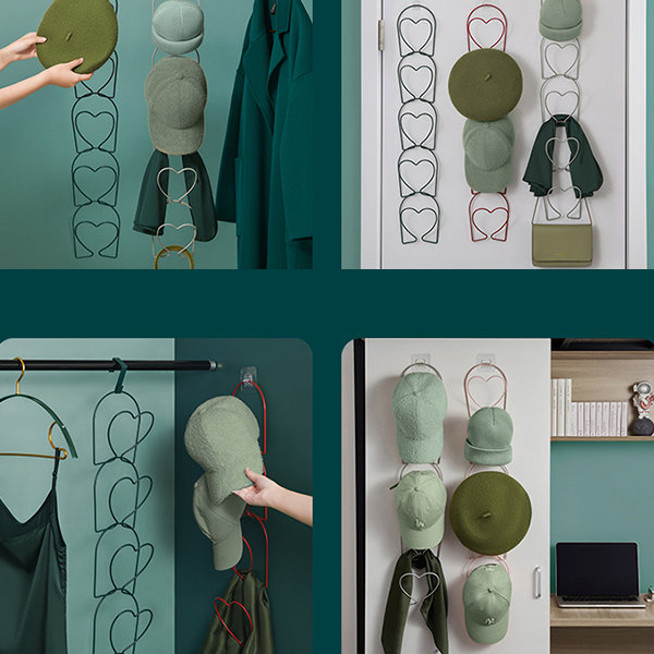 Hat Hanger - Easy Install - Up To 5 Hats - 3 Colors - ApolloBox