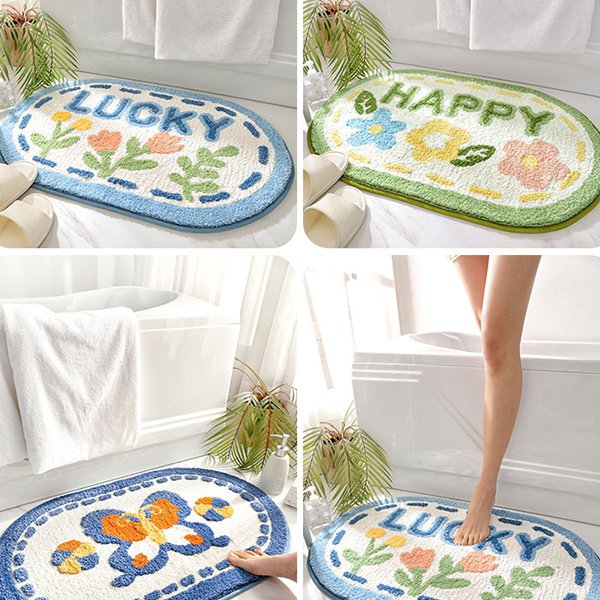 Natural Flower Bath Mat - Leaves Bath Mat - 2 Styles Available - ApolloBox