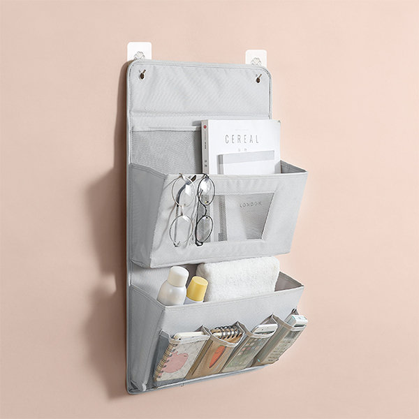 Hanging Closet Organizer - Plastic - Pink - White from Apollo Box
