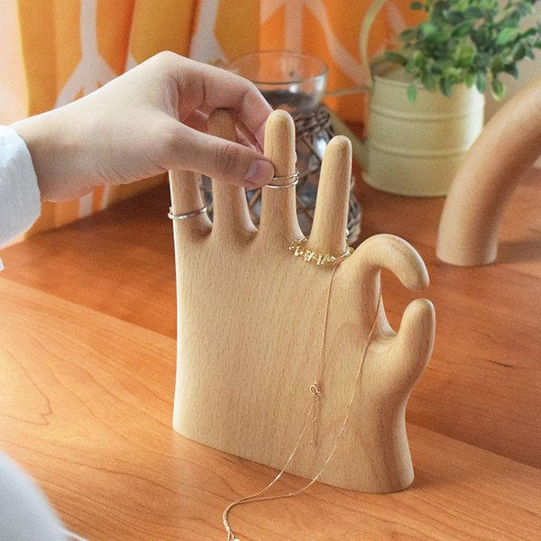 Jewelry Holder - Hand Ornament - Beech Wood - 2 Styles Available