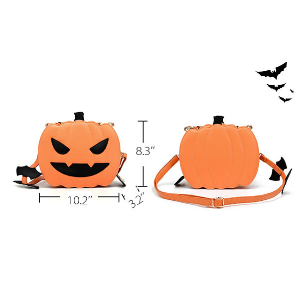 Halloween Pumpkin Shoulder Bag - Novelty Fashion Chain Crossbody Purse