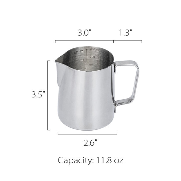 Milk Frothing Pitcher, ENLOY Stainless Steel Creamer Frothing
