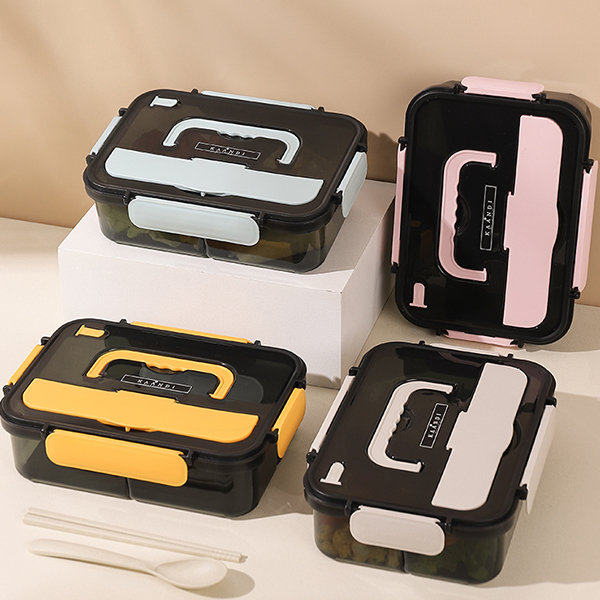 Simple Bento Box - 3 Compartments - Polypropylene - 4 Colors Available -  ApolloBox