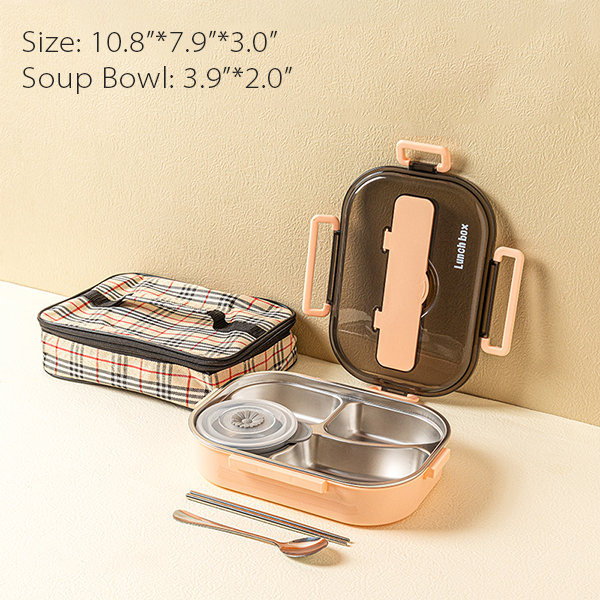 304 Stainless Steel Vacuum Thermal Lunch Box Insulated Lunch Bag