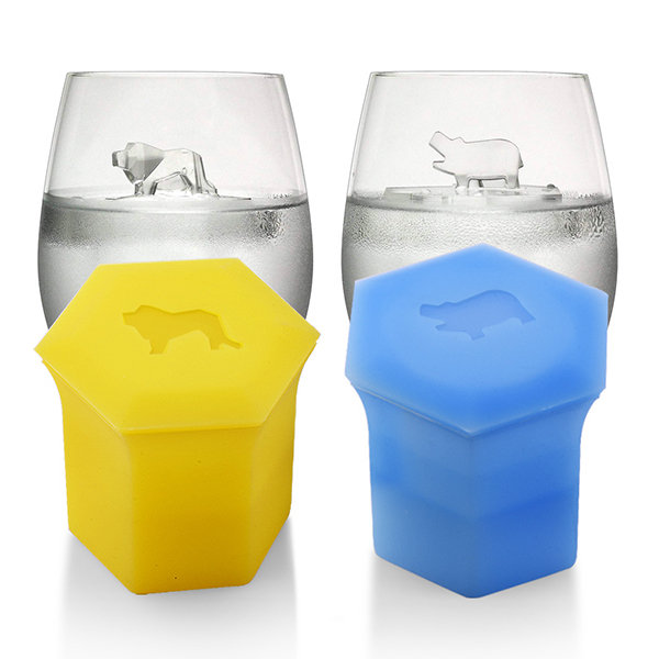 2pcs Bear Design Ice Cube Mold