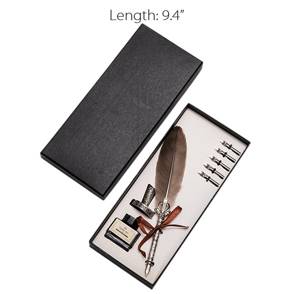Retro British Feather Pen Set - Writing Essential - 5 Styles Available ...