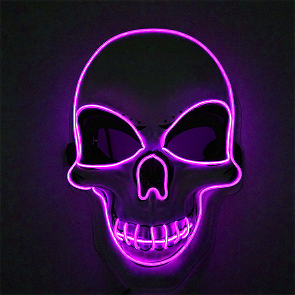 Skull Glow Mask - LED Light - 10 Colors Available - ApolloBox