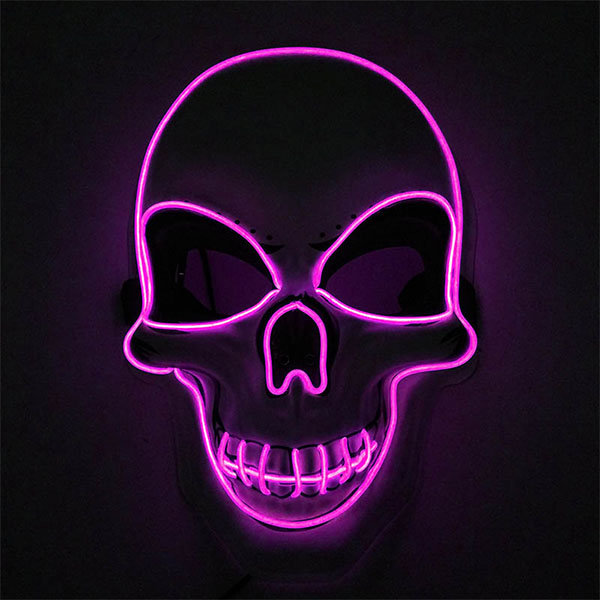 Skull Glow Mask - LED Light - 10 Colors Available - ApolloBox