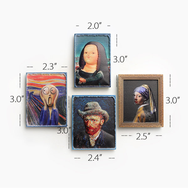 Famous Painting Magnets Crystal Glass Magnets (set of 12) – allydrew