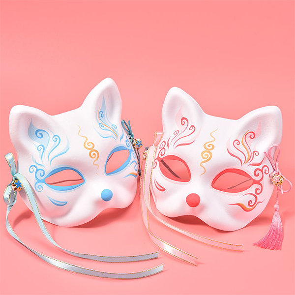 Japanese Style Kitty Mask - Handpainted - 4 Styles from Apollo Box