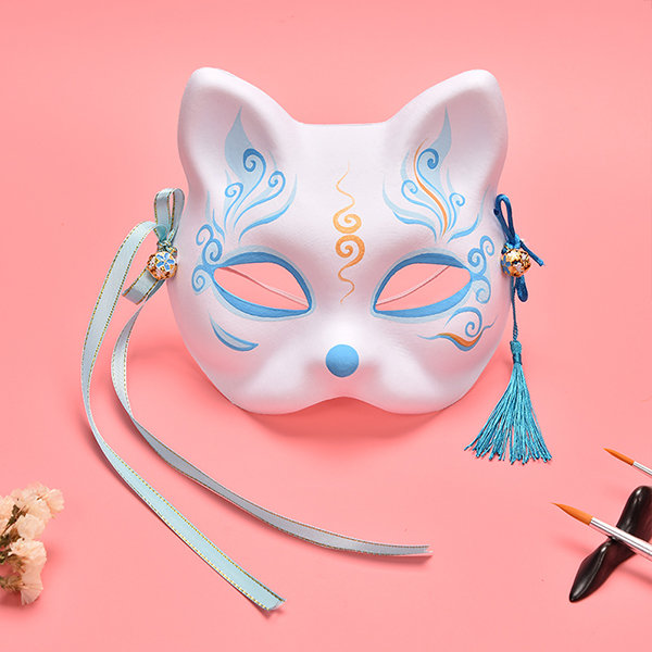 Japanese Style Kitty Mask - Handpainted - 4 Styles from Apollo Box