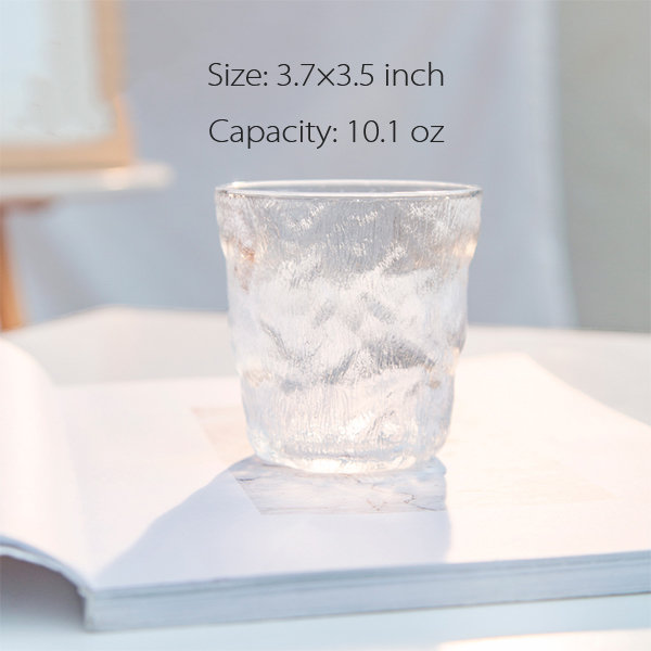 Stylish Glass Cup - Textured Design - 8 Styles Available from Apollo Box