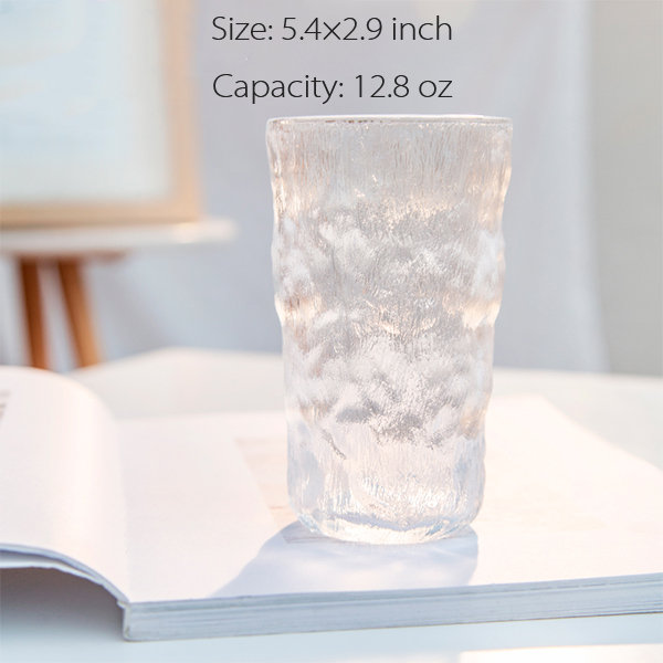 Stylish Glass Cup - Textured Design - 8 Styles Available from Apollo Box