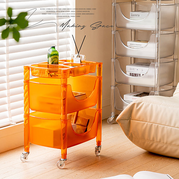 XSSS-ZC Shelf, Removable Cabinet, Rotatable Storage Cabinet, Acrylic  Multi-Functional Storage Cabinet, Bedside Table, Creative Transparent  Storage